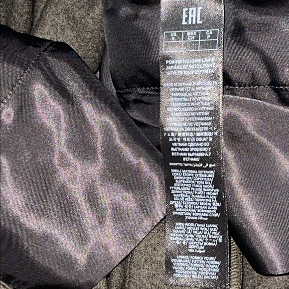 Rag & Bone Melanie Japanese Wool Pull on Wide Leg Pants Army Green Size Small - Picture 8 of 8